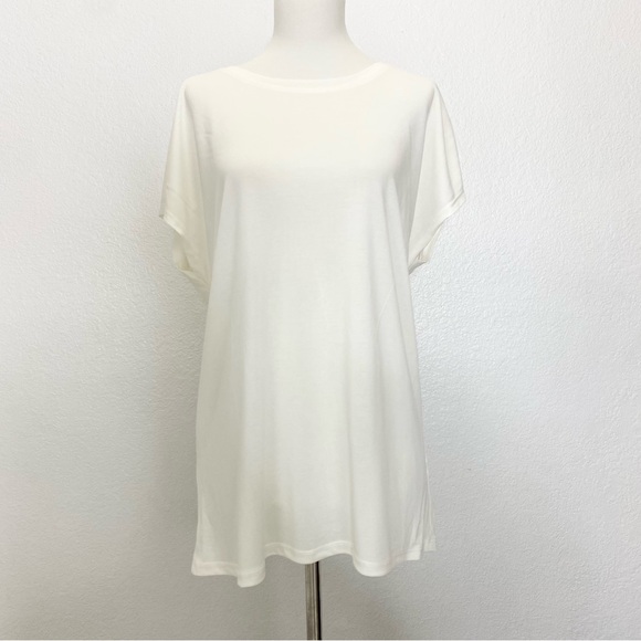 OYANUS Tops - OYANUS Cream Back Knot Blouse